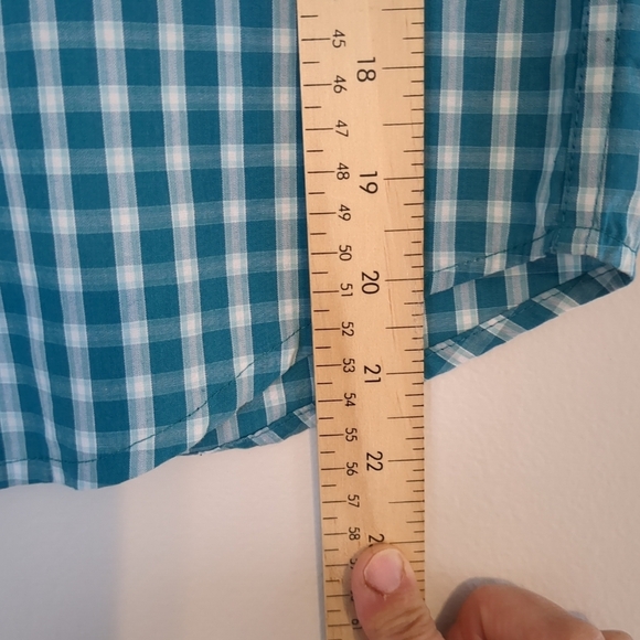 Newberry Shirt Youth Size 10 Blue Checkered Button Up School Formal Church - Picture 6 of 7